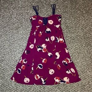 Eloise for Anthropologie Sleeveless Dress Floral Summer Womens Size XS